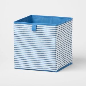Brightroom 11inch Fabric Bin Blue Striped